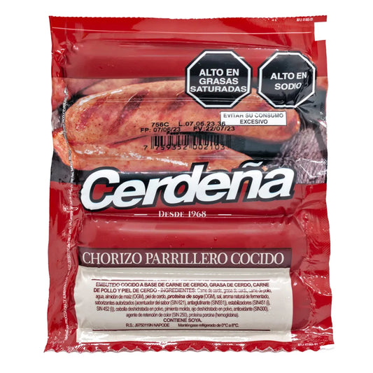 CHORIZO PARRILLERO COCIDO CERDEÑA  X 5 UND