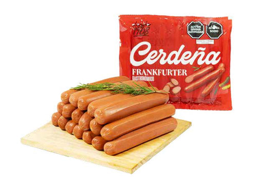 SALCHICHA  FRANKFURTER GASTRONOMICA CERDEÑA x 20 UND