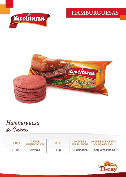 HAMBURGUESA NAPOLITANA LA CASERITA 16 UND X 1KG