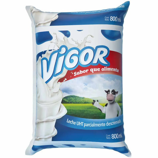 Leche Fresca VIGOR UHT Bolsa 800 ml