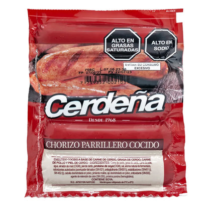CHORIZO PARRILLERO COCIDO CERDEÑA  X 5 UND